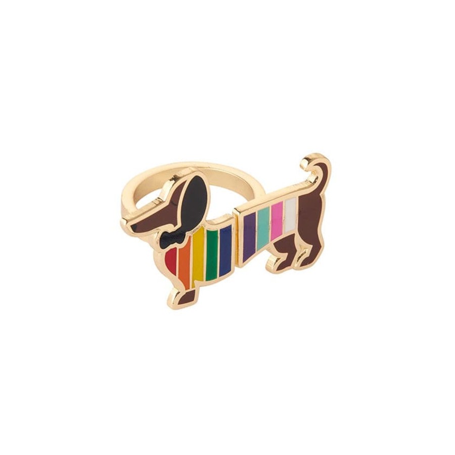 Erstwilder Rings | Spiffy The Supportive Dog Enamel Ring