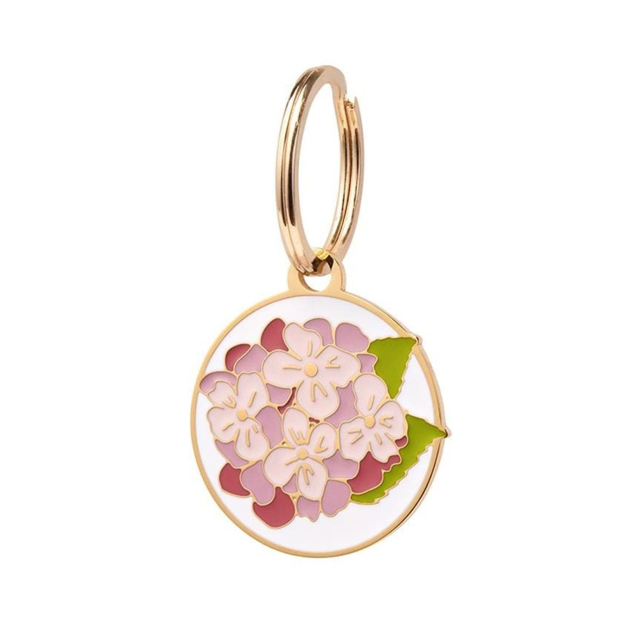 Erstwilder Enamel Key Rings | Heartfelt Hydrangea Enamel Pet Charm