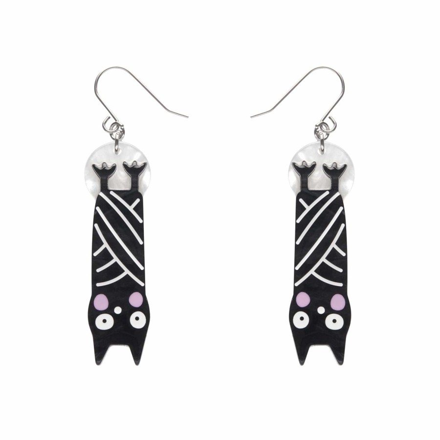 Erstwilder Earrings | Halloween Hang-Up Bat Drop Earrings