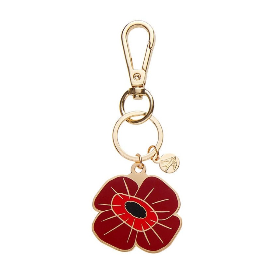 Erstwilder Enamel Key Rings | Remembrance Poppy Enamel Key Ring