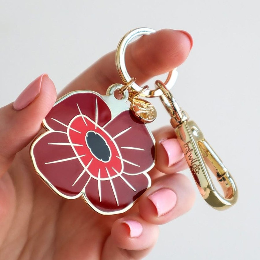 Erstwilder Enamel Key Rings | Remembrance Poppy Enamel Key Ring