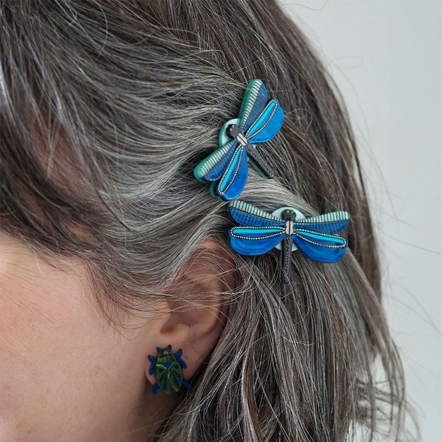 Erstwilder Hair Clips & Claws | Sapphire Sky Dancer Hair Clips Set - 2 Piece