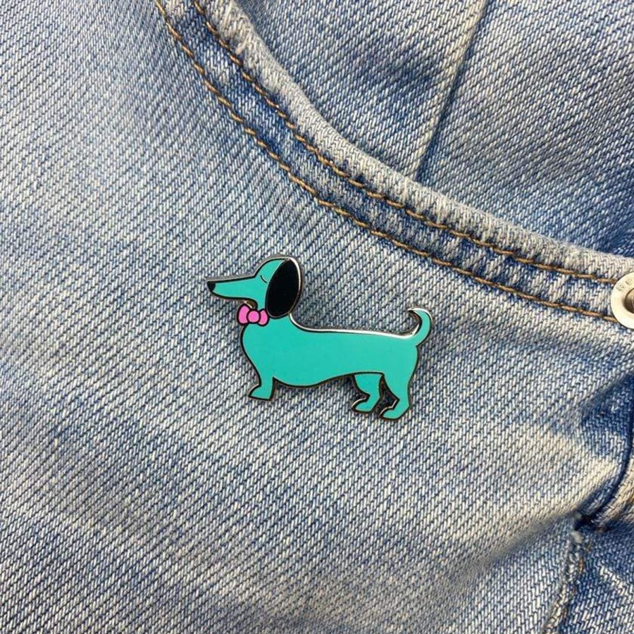 Erstwilder Enamel Pins | Spiffy The Sausage Dog Enamel Pin