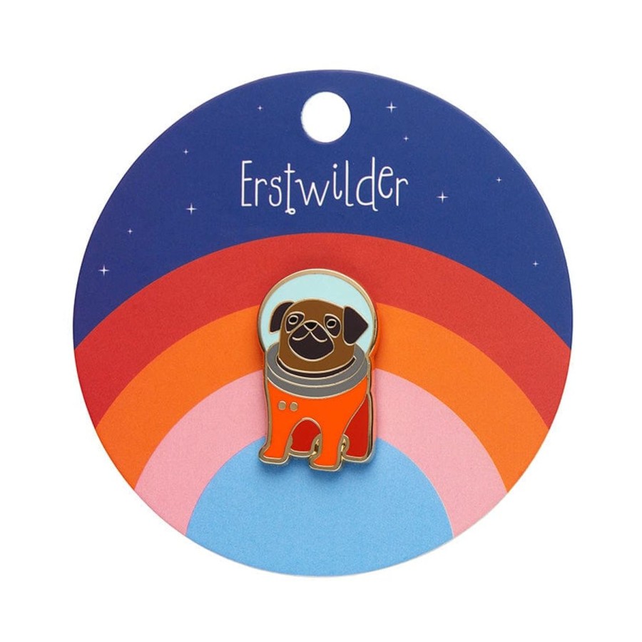 Erstwilder Enamel Pins | Interplanetary Pug Enamel Pin