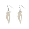 Erstwilder Essential Earrings | Kookaburra Ripple Glitter Resin Drop Earrings - Cream