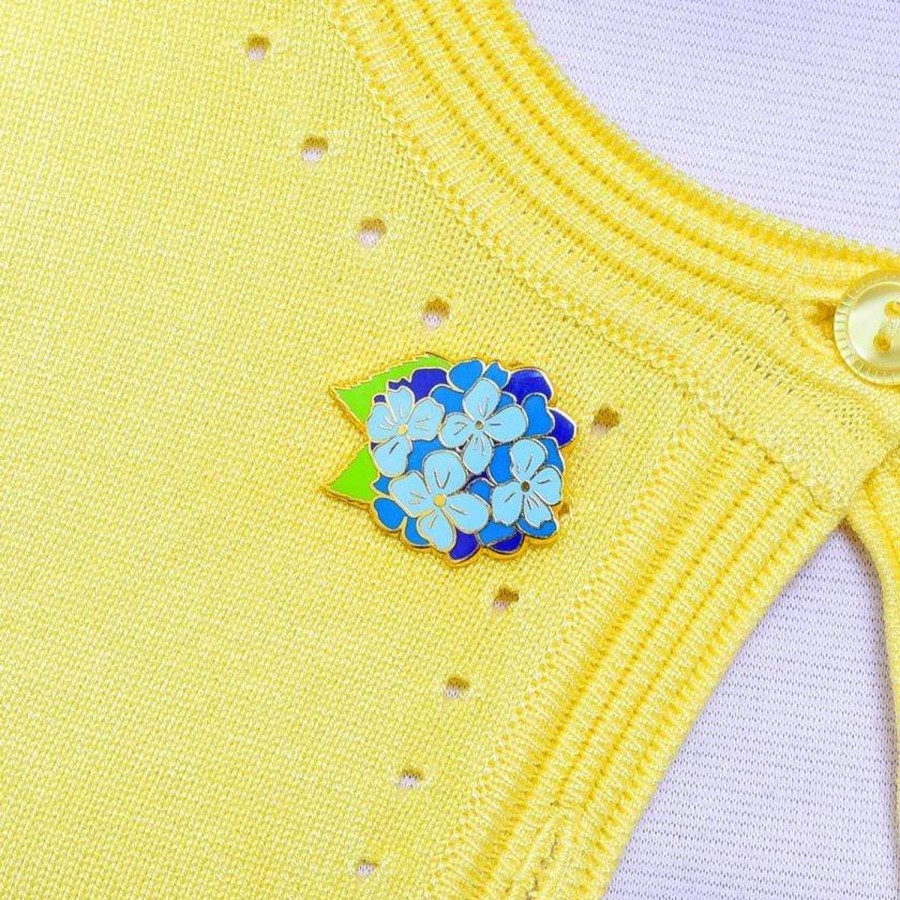 Erstwilder Enamel Pins | Heartfelt Hydrangea Enamel Pin