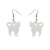 Erstwilder Essential Earrings | Pussy Cat Bubble Resin Drop Earrings - White