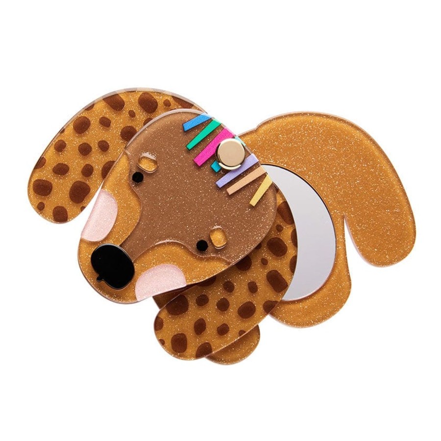 Erstwilder Mirror Compacts | Darcy The Dachshund Mirror Compact